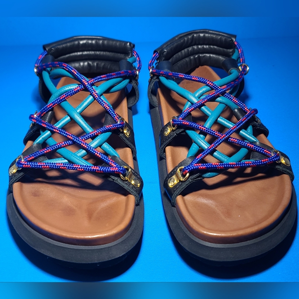 Sacai Blue and Black Sporty Sandals